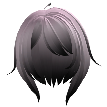 sweet messy short hair in pink black ombre jirai Roblox item