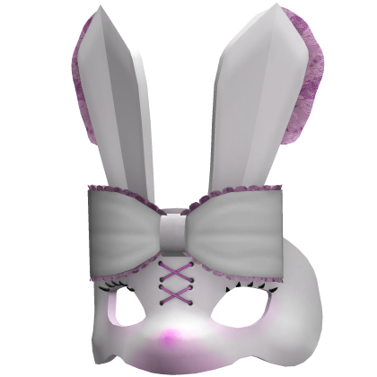 Bunny Rabbit Bow Masquerade Mask White/Pink Roblox item