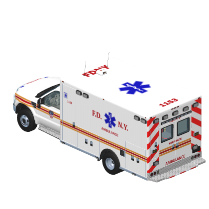 🌟 FDNY Ambulance (Bus) Mesh Studios Stop