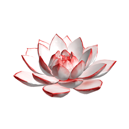 蓮の花 light red lotus flower hairpiece Roblox item