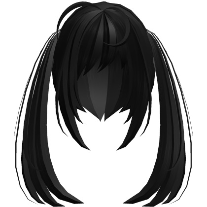 thick messy anime moe pigtails black