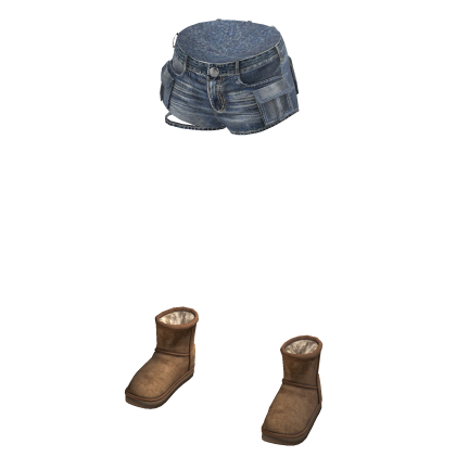 💗CUT OUT SHORTS WITH SHOES_LIGHT BLUE thumbnail