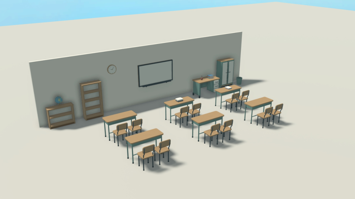 Classroom Furniture Pack | 20 School Assets preview 3