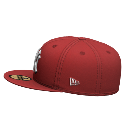 Outsized NY Sideways Fitted Cap Red Roblox item