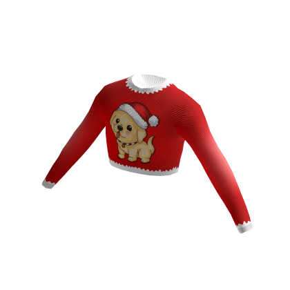 Christmas Santa Puppy Top thumbnail