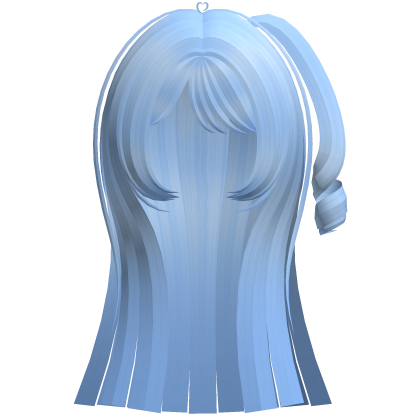Long Straight Hair w/ Side Pigtail (Blue) Roblox item
