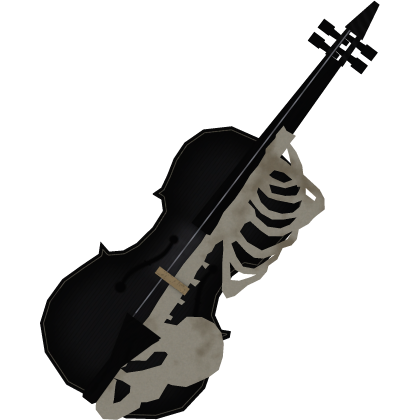 Emo Moe Gothic Skeleton Violin Black