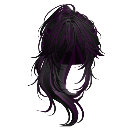 Wolfcut Anime Layered Ponytail Purple Scene