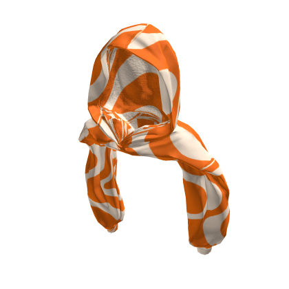 Draped Shoulder Hoodie Orange