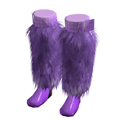 Purple fur boots top