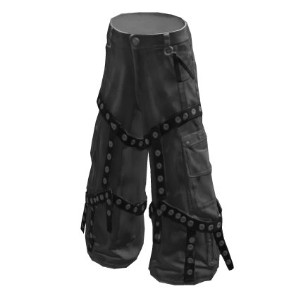 Strapped Emo Pants Dark Grey