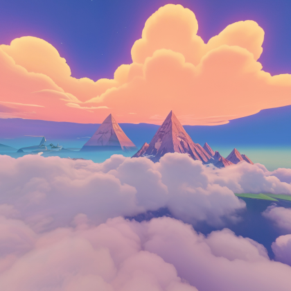 Pink Cloud Mountain Sky preview 1