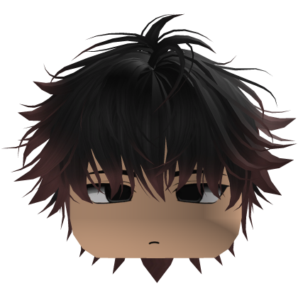 Cute Y2K emo black brown hair