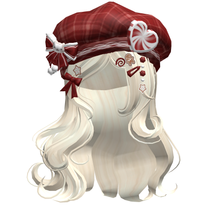 ♡ Christmas Swirls w/ Beret (Beige)