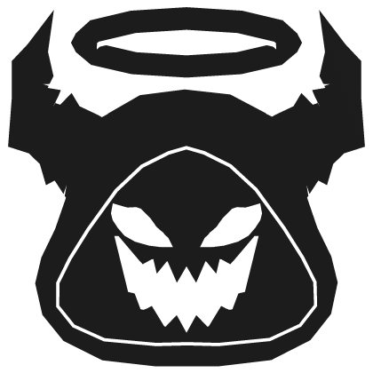 Cartoony White Hacker Demon Hood