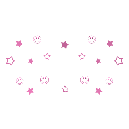 Preppy Pink Smile Star Aura