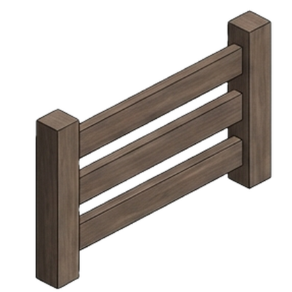 Wooden Fence Barrier preview 1