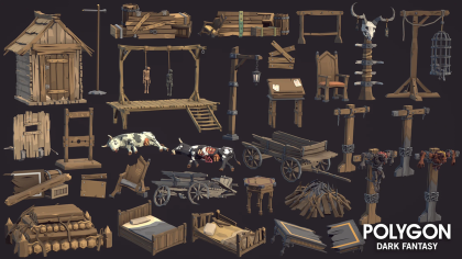 Polygon Dark Fantasy Props preview 3