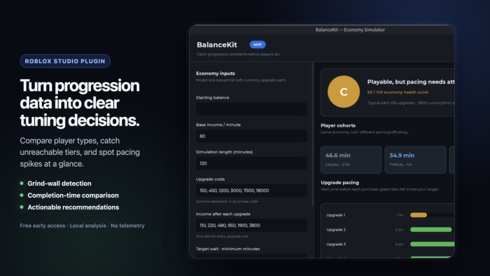 BalanceKit: Economy & Progression Simulator preview 1