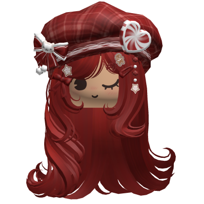 ♡ Christmas Fluffy Beret Combo (Red)