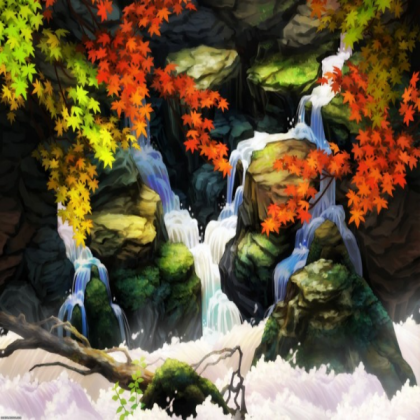Muramasa The Demon Blade Waterfall Scenery Roblox decal