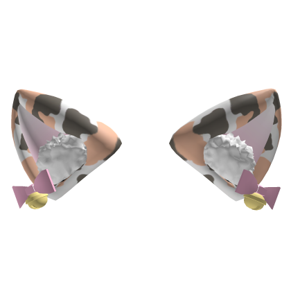 ♡ ꒰ Cute Soft Baby Kitten Ears (Calico)
