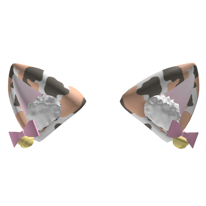 ♡ ꒰ Cute Soft Baby Kitten Ears (Calico)