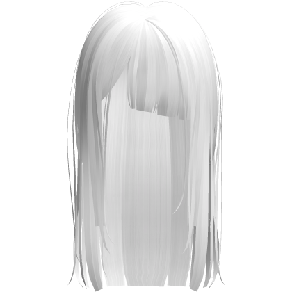 White Long Messy Goth Short Bangs Horror Hair
