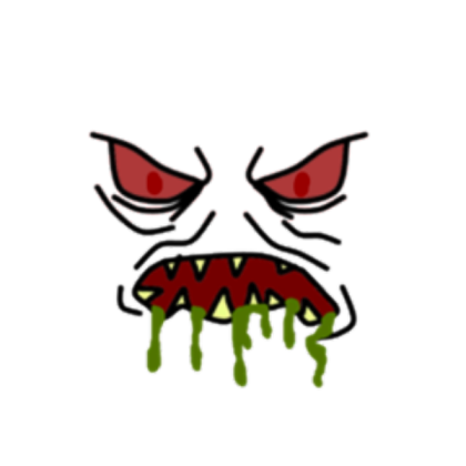 Strong Zombie face Roblox decal