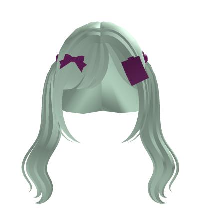Soft Wavy Twintails (Fairy Mint & Pink) Roblox item