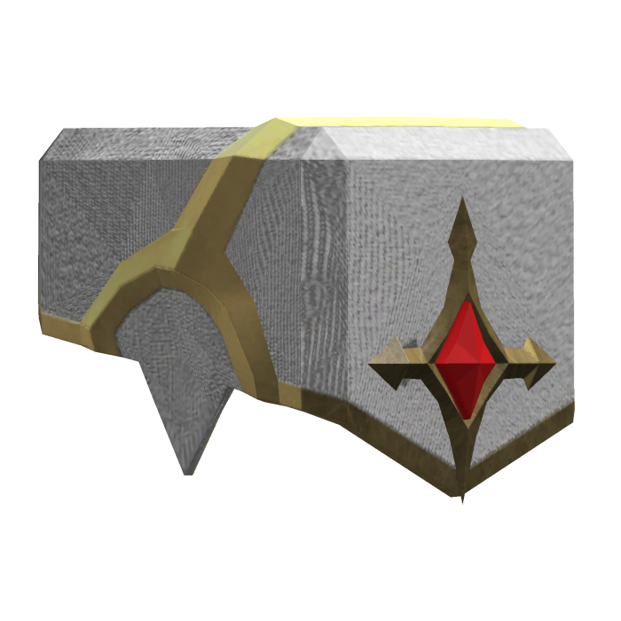 Royal Knight Left Shoulder - White Red