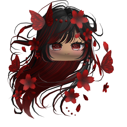 Mystical Sakura Windy Hair (Black&Red)