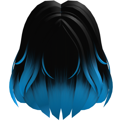 Black and Blue Wavy Long Girl Hair thumbnail