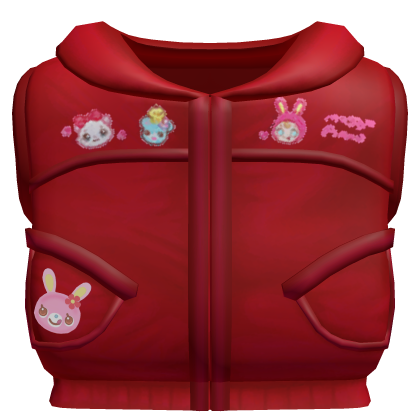 ♡꒱ mezzo piano harajuku red winter vest