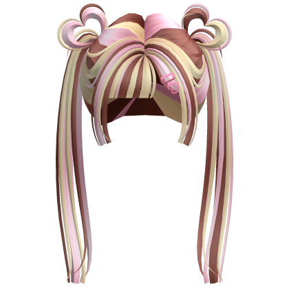 Cute Valentine Twintails w/ Heart Buns (Ice Cream) Roblox item