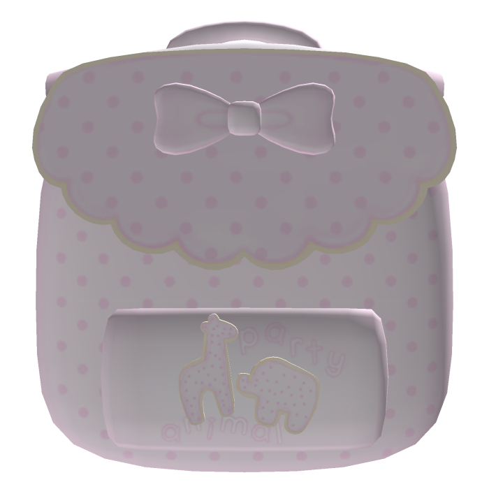 cutesy baby pink frosting animal cracker backpack