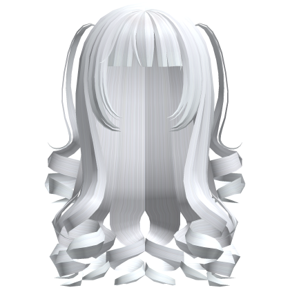 Dolly Coquette Curled Pigtails (White)