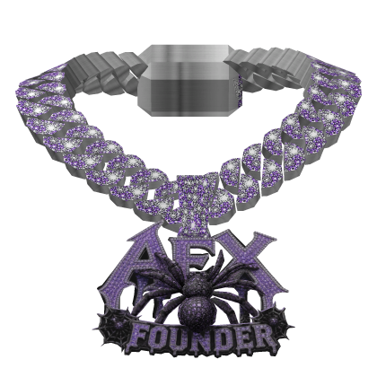 AEX Purple Diamond 3D Cuban Chain Roblox item