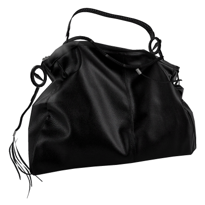 Handheld Leather Luxury Rope Black Bag