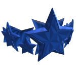 Blue Triangular Star Crown