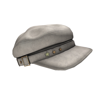 ✯ white grunge biker cap Roblox item