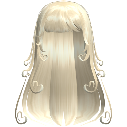 Pretty Curled Hearts Long Blonde Hair Roblox item