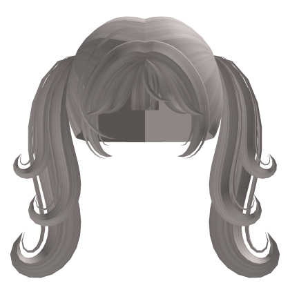 ♡ pretty kawaii moe cute curly pigtails ash grey Roblox item
