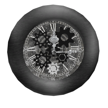 Silver steampunk clock eye [L]