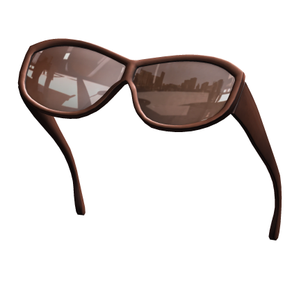 Brown Sassy Oversized Raised Sunglasses Roblox item