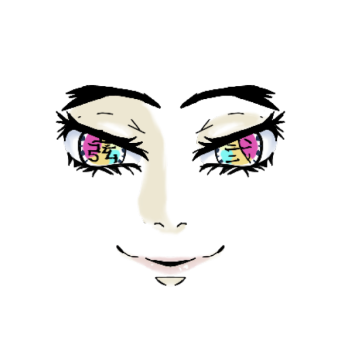 Demon Slayer GB/ Douma Manga Face Alt Roblox decal