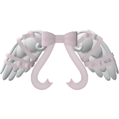 ♡ : small kawaii peagasus wings + pink ribbons Roblox item