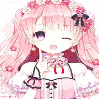 Pink Haired Cute Anime Girl Roblox decal