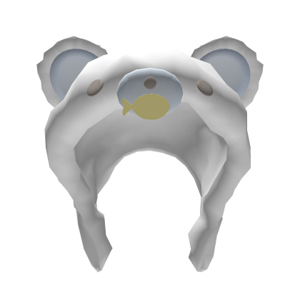 fluffy polar bear fish hat