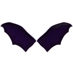 Gothic Purple Vampire Wings (PBR) 